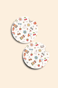 Car Coasters: Summer Icons Car Coasters - 2 Pack