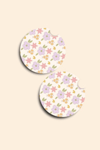 Car Coasters: Floral Car Coasters - 2 Pack