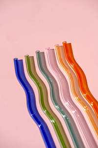 Glass Straws: Wavy Glass Straw