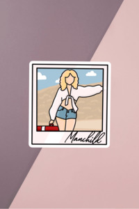 Pop Culture Stickers: Manchild Polaroid Sticker