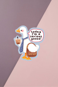 Serious Goose Sticker