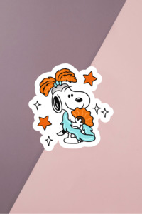 Beagle Show Girl Sticker
