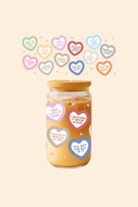 For The Swifties: Eras Hearts Glass Tumbler