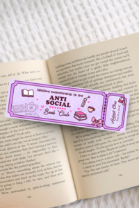 Stationery: Anti Social Book Club Bookmark