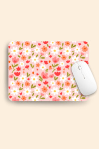 Mousepads: Pink Meadow Confetti Mousepad