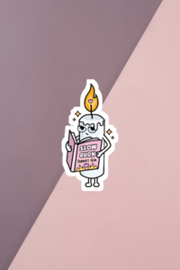 Slow Burn Candle Sticker