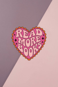 Bookish Babes: Read More Books Heart Sticker