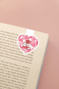 Magnetic Bookmarks: Romance Stained Glass Magnetic Bookmark