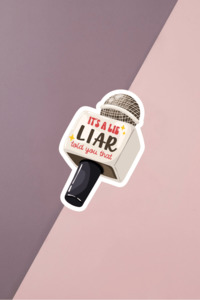 Heated Rivalry Inspired Stickers: Liar Microphone Sticker