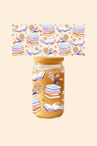 Lizzie Books Glass Tumbler