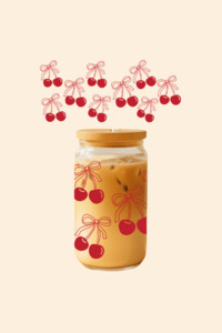 Featured: Cherry Bows Glass Tumbler