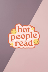 Under 10: Hot People Read Smiley Sticker