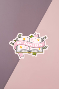 Hot People Read Book Sticker