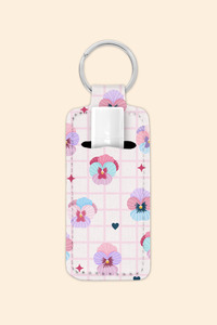 Jewellery Accessories: Pansy - Lip Balm Holder Keychain