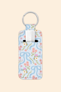 Floral Bows - Lip Balm Holder Keychain
