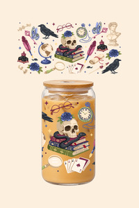 Dark Academia Glass Tumbler