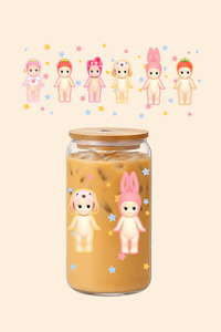 Glass Tumblers: Angel Babies Glass Tumbler