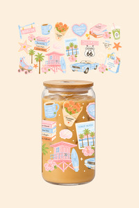 Glass Tumblers: California Summer Glass Tumbler