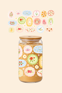 Glass Tumblers: Summer Plate Glass Tumbler