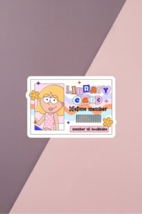 Lizzie Library Card Sticker