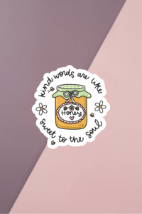 Mental Health Stickers: Kind Words Sticker