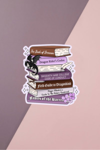 Fourth Wing Book Stack Sticker