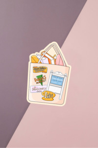 Stickers: Stars Hollow Tote Bag Sticker