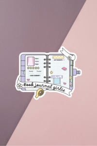 Book Journal Girlie Sticker