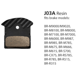 Mtb: Shimano J03A Resin Disc Brake Pad with Fin & Spring