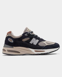Shoes: New Balance - Made in UK 991v2 Shoe - Navy/Grey
