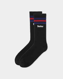 Butter Goods - Stripe Socks - Black