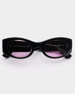 Epokhe - Suede Sunglasses - Black Polished/Velvet