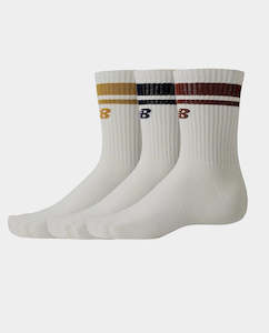 New Balance - Midcalf 3pk Sock - Sea Salt
