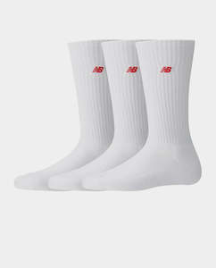 New Balance P Logo 3pk Sock - White
