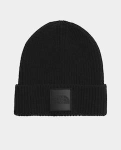 Beanies: The North Face - Box Logo Cuffed Beanie - TNF Black