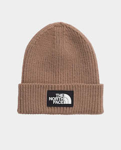 The North Face - Box Logo Cuffed Beanie - Latte