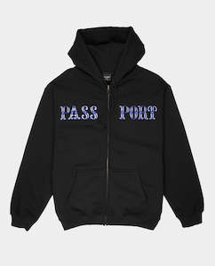 Hoodies: Passport - Glint Zip Hoodie - Black