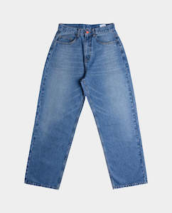 BeWider - Super Loose Jeans - Ocean Blue/Tabacco Stitching