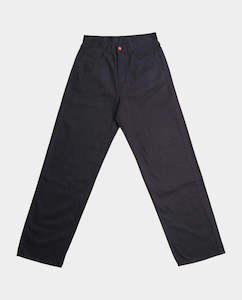 Pants Joggers: BeWider - Super Loose Jeans - Black/Black Stitching