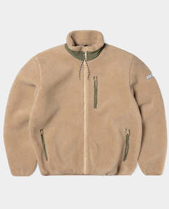 Jackets: No Problemo - Forest Heavy Fleece Jacket - Ecru