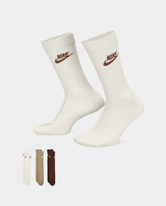 Nike - Everyday Essential Crew Socks - Brown/Taupe