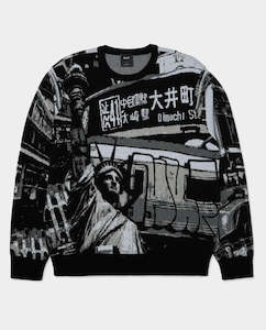 Jerseys: HUF - Worldwide Commuter Sweater - Black