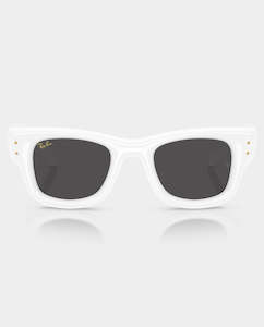 Polarized Sunglasses Eyewear: Ray-Ban X A$AP Rocky - Wayfarer Puffer Sunglasses - White with Ultra Black Lens