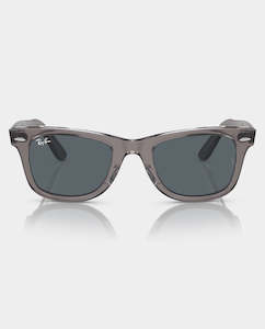 Ray-Ban - Wayfarer Classic - Grey on Transparent with Blue Lens