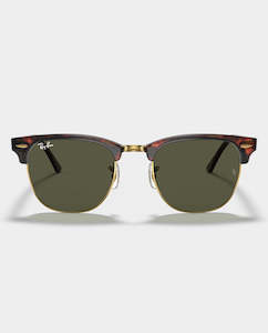 Ray-Ban - Clubmaster - Mock Tortoise/Arista with Green Lens