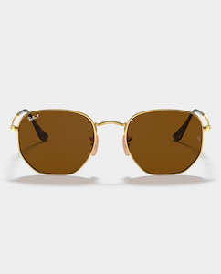 Ray-Ban - Hexagonal - Arista Gold with Brown Lens