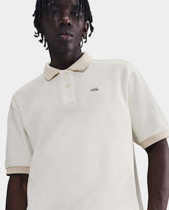 Nike Sb: Nike Life - Heavyweight Polo Shirt - Sail/Light Khaki/Medium Olive