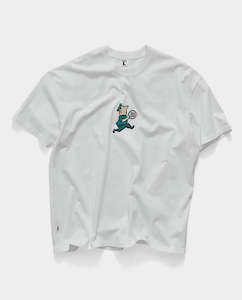 S Double: S/Double - Man With Dot Tee - White