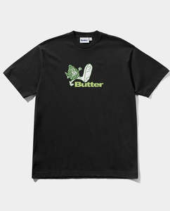 Short Sleeve Tees: Butter Goods - Steppin’ Logo T-Shirt - Black