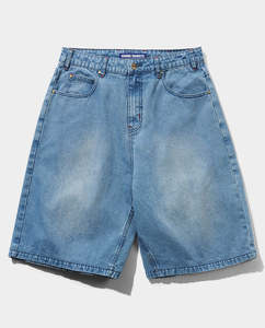 Butter Goods - Blotch Denim Shorts - Streaky Blue